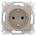   SCHNEIDER SDN3000168 SEDNA 2P + F socket with child protection, screw connection, 16A, titanium