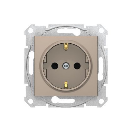   SCHNEIDER SDN3000168 SEDNA 2P + F socket with child protection, screw connection, 16A, titanium