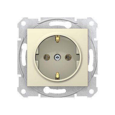 SCHNEIDER SDN3000547 SEDNA 2P + F socket, screw connection, 16A, beige