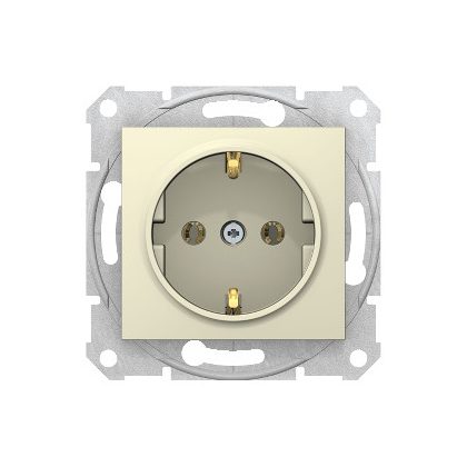   SCHNEIDER SDN3000547 SEDNA 2P + F socket, screw connection, 16A, beige