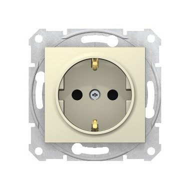 SCHNEIDER SDN3001747 SEDNA 2P + F socket with child protection, spring-loaded connection, beige