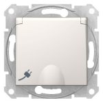   SCHNEIDER SDN3100123 SEDNA 2P+F dugalj csatlakozóaljzat gyermekvédelemmel, csapófedeles, csavaros bekötés, 16A, krém