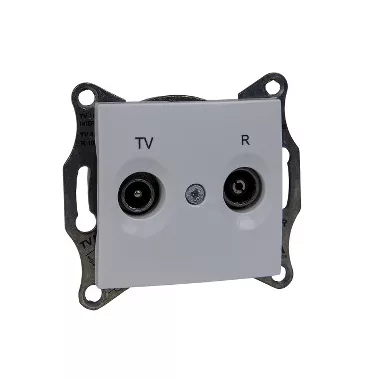 SCHNEIDER SDN3301621 SEDNA TV / R socket, terminal block, 1 dB, white SCHNEIDER SDN3301621 SEDNA TV / R socket, terminal block, 1 dB, white