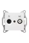 SCHNEIDER SDN3401221 SEDNA TV / SAT socket, through, 8 dB, white