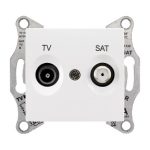   SCHNEIDER SDN3401221 SEDNA TV/SAT aljzat, átmenő, 8 dB, fehér