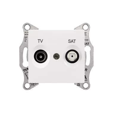 SCHNEIDER SDN3401221 SEDNA TV / SAT socket, through, 8 dB, white SCHNEIDER SDN3401221 SEDNA TV / SAT socket, through, 8 dB, white