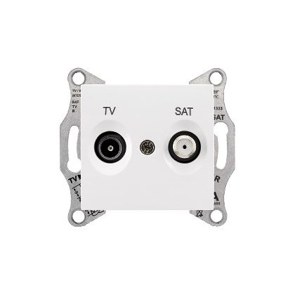   SCHNEIDER SDN3401621 SEDNA TV / SAT socket, terminal block, 1 dB, white