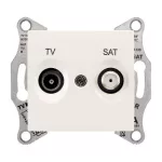   SCHNEIDER SDN3401923 SEDNA TV/SAT aljzat, átmenő, 4 dB, krém