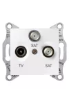 SCHNEIDER SDN3502121 SEDNA TV/SAT/SAT aljzat, végzáró, 1 dB, fehér SCHNEIDER SDN3502121 SEDNA TV/SAT/SAT aljzat, végzáró, 1 dB, fehér