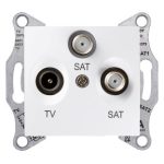   SCHNEIDER SDN3502121 SEDNA TV/SAT/SAT aljzat, végzáró, 1 dB, fehér