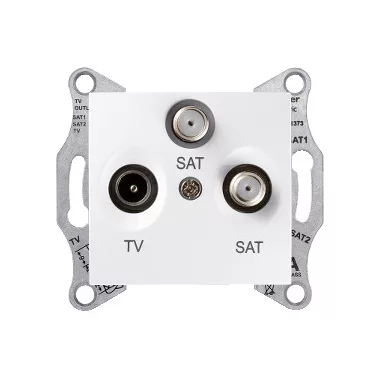 SCHNEIDER SDN3502121 SEDNA TV/SAT/SAT aljzat, végzáró, 1 dB, fehér SCHNEIDER SDN3502121 SEDNA TV/SAT/SAT aljzat, végzáró, 1 dB, fehér