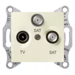   SCHNEIDER SDN3502147 SEDNA TV/SAT/SAT aljzat, végzáró, 1 dB, bézs