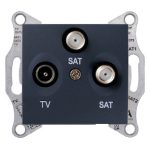   SCHNEIDER SDN3502170 SEDNA TV/SAT/SAT aljzat, végzáró, 1 dB, grafit
