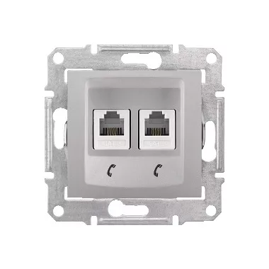 SCHNEIDER SDN4201160 SEDNA 2xRJ11 socket, aluminum SCHNEIDER SDN4201160 SEDNA 2xRJ11 socket, aluminum