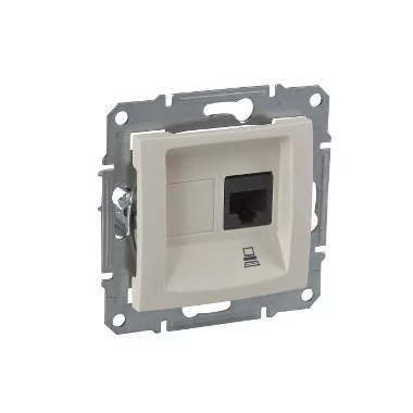 SCHNEIDER SDN4300147 SEDNA 1xRJ45 Cat5e UTP aljzat, bézs SCHNEIDER SDN4300147 SEDNA 1xRJ45 Cat5e UTP aljzat, bézs