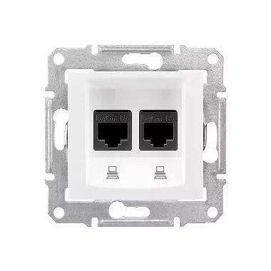 SCHNEIDER SDN4400121 SEDNA 2xRJ45 Cat5e UTP aljzat, fehér