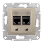   SCHNEIDER SDN4400168 SEDNA 2xRJ45 Cat5e UTP aljzat, titánium