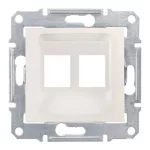   SCHNEIDER SDN4400623 SEDNA 2xRJ45 adapter, AMP, MOLEX, KELINE betétekhez, krém