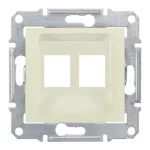   SCHNEIDER SDN4400647 SEDNA 2xRJ45 adapter, AMP, MOLEX, KELINE betétekhez, bézs
