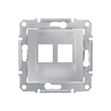 SCHNEIDER SDN4400660 SEDNA 2xRJ45 adapter, AMP, MOLEX, KELINE betétekhez, alumínium SCHNEIDER SDN4400660 SEDNA 2xRJ45 adapter, AMP, MOLEX, KELINE betétekhez, alumínium