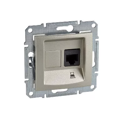 SCHNEIDER SDN4500168 SEDNA 1xRJ45 Cat5e STP aljzat, titánium