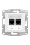 SCHNEIDER SDN4600121 SEDNA 2xRJ45 Cat5e STP aljzat, fehér SCHNEIDER SDN4600121 SEDNA 2xRJ45 Cat5e STP aljzat, fehér