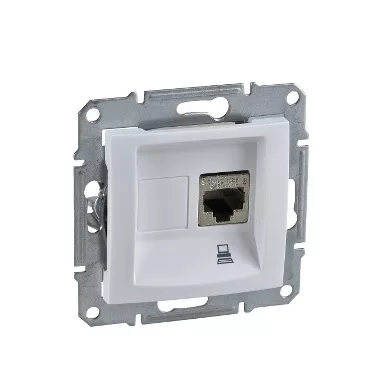 SCHNEIDER SDN4700121 SEDNA 1xRJ45 Cat6 UTP aljzat, fehér SCHNEIDER SDN4700121 SEDNA 1xRJ45 Cat6 UTP aljzat, fehér