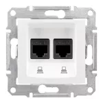 SCHNEIDER SDN5000121 SEDNA 2xRJ45 Cat6 STP aljzat, fehér