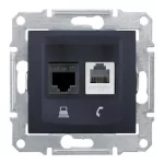   SCHNEIDER SDN5200170 SEDNA RJ11/RJ45 Cat6 UTP kombinált aljzat, grafit