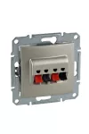 SCHNEIDER SDN5400168 SEDNA Kettős hangfalcsatlakozó, rugós bekötés, titánium