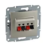   SCHNEIDER SDN5400168 SEDNA Kettős hangfalcsatlakozó, rugós bekötés, titánium