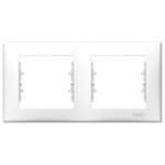 SCHNEIDER SDN5800321 SEDNA Double frame, horizontal, white