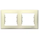 SCHNEIDER SDN5800347 SEDNA Double frame, horizontal, beige