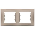   SCHNEIDER SDN5800368 SEDNA Double frame, horizontal, titanium