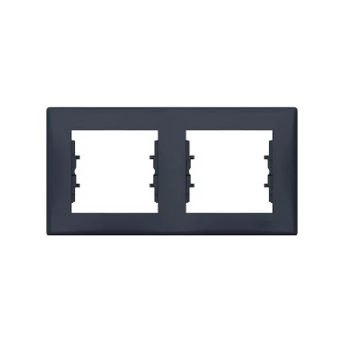 SCHNEIDER SDN5800370 SEDNA Double frame, horizontal, graphite SCHNEIDER SDN5800370 SEDNA Double frame, horizontal, graphite