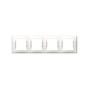 SCHNEIDER SDN5800723 SEDNA Négyes keret, vízszintes, krém SCHNEIDER SDN5800723 SEDNA Négyes keret, vízszintes, krém
