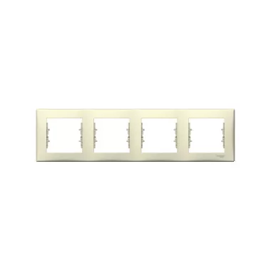 SCHNEIDER SDN5800747 SEDNA Négyes keret, vízszintes, bézs SCHNEIDER SDN5800747 SEDNA Négyes keret, vízszintes, bézs
