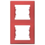 SCHNEIDER SDN5801141 SEDNA Double frame, vertical, red