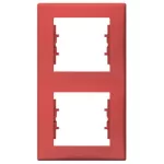 SCHNEIDER SDN5801141 SEDNA Double frame, vertical, red