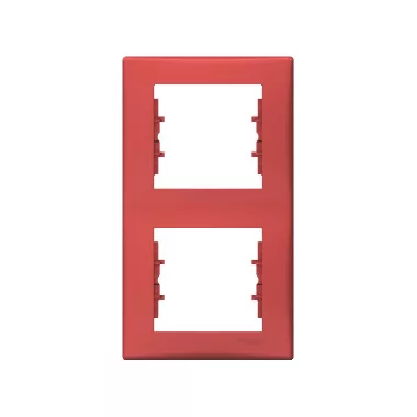 SCHNEIDER SDN5801141 SEDNA Double frame, vertical, red