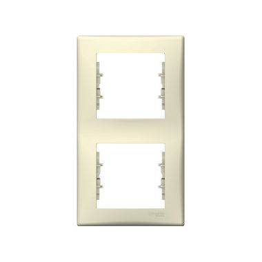 SCHNEIDER SDN5801147 SEDNA Double frame, vertical, beige