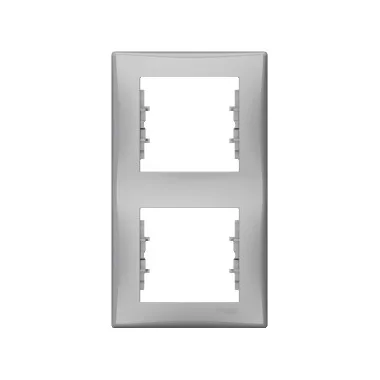 SCHNEIDER SDN5801160 SEDNA Double frame, vertical, aluminum