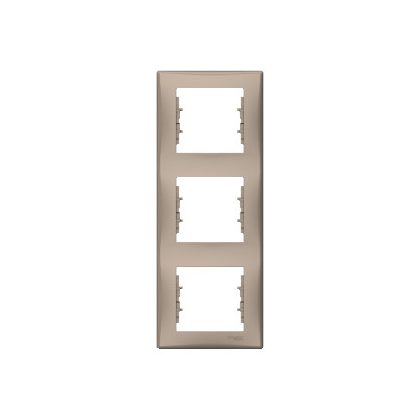 SCHNEIDER SDN5801368 SEDNA Triple frame, vertical, titanium