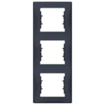 SCHNEIDER SDN5801370 SEDNA Triple frame, vertical, graphite