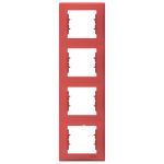 SCHNEIDER SDN5802041 SEDNA Four frames, vertical, red