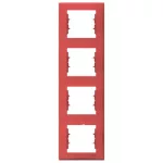 SCHNEIDER SDN5802041 SEDNA Four frames, vertical, red