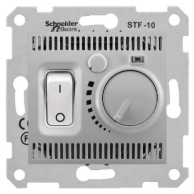 SCHNEIDER SDN6000360 SEDNA Szobatermosztát padlófűtéshez, 10A, alumínium SCHNEIDER SDN6000360 SEDNA Szobatermosztát padlófűtéshez, 10A, alumínium