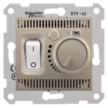 SCHNEIDER SDN6000368 SEDNA Szobatermosztát padlófűtéshez, 10A, titánium SCHNEIDER SDN6000368 SEDNA Szobatermosztát padlófűtéshez, 10A, titánium