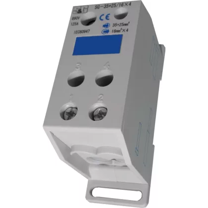   S&G Fővezetéki leágazó sorkapocs két fővezetéki csatlakozással, 1x35+1x25mm2/16x4mm2