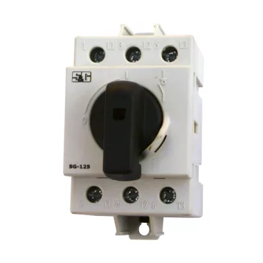 S&G moduláris forgócsapos kapcsoló, 0-125A, 3P, 230V, IP20
